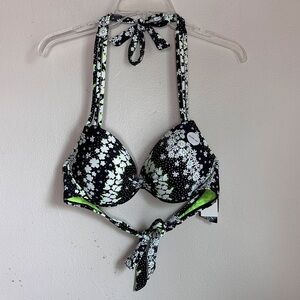3/$20💥 California Waves Bikini Swimsuit Top Push-Up Underwire NWT Neon Floral XL